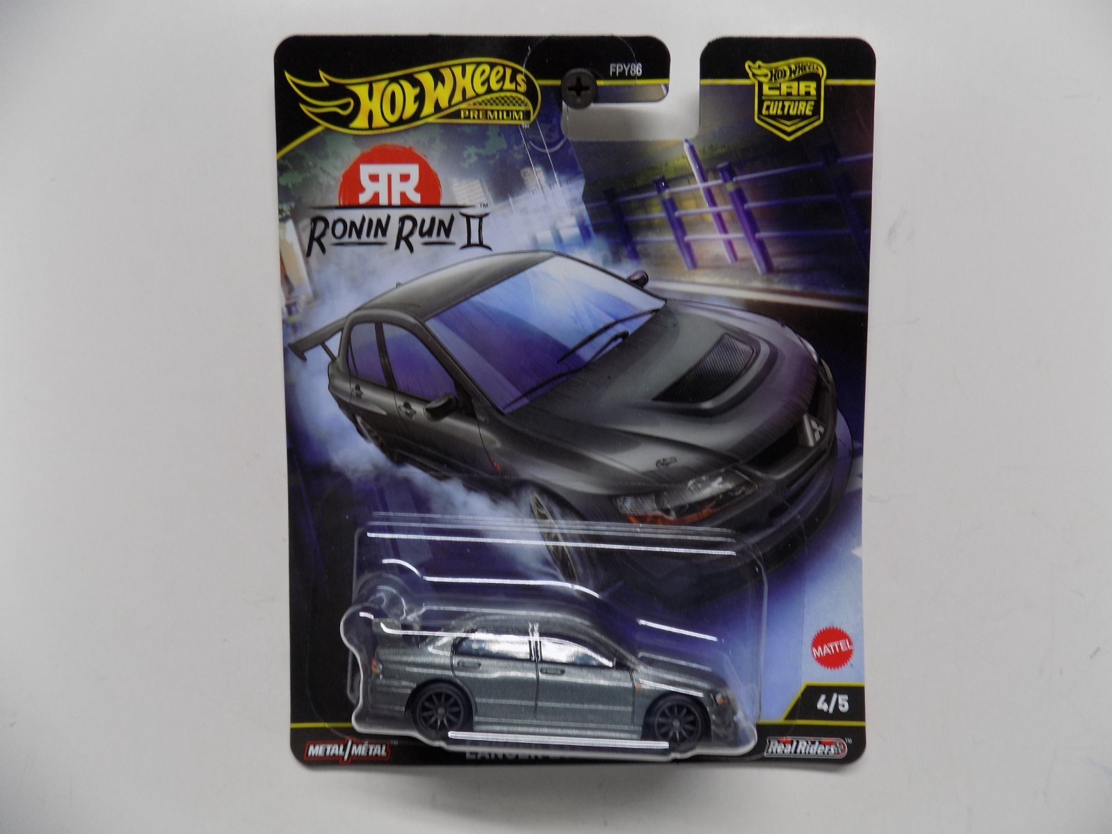 Hot Wheels Premium CAR CULTURE – RONIN RUN II – GRAY LANCER EVOLUTION IX