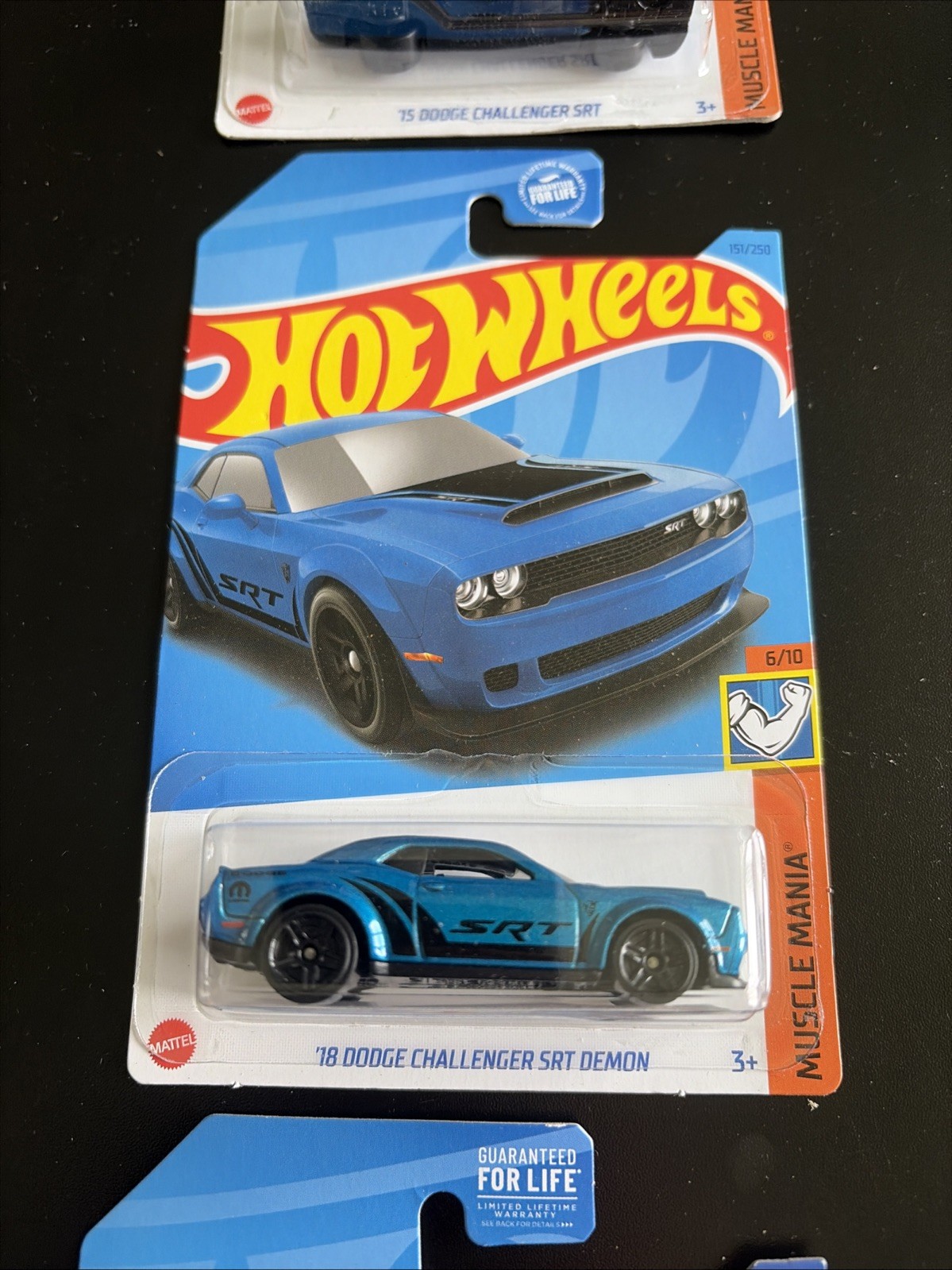 Hot Wheels Dodge Challenger SRT Blue Black 1:64 Muscle Mania Diecast Car Lot 6