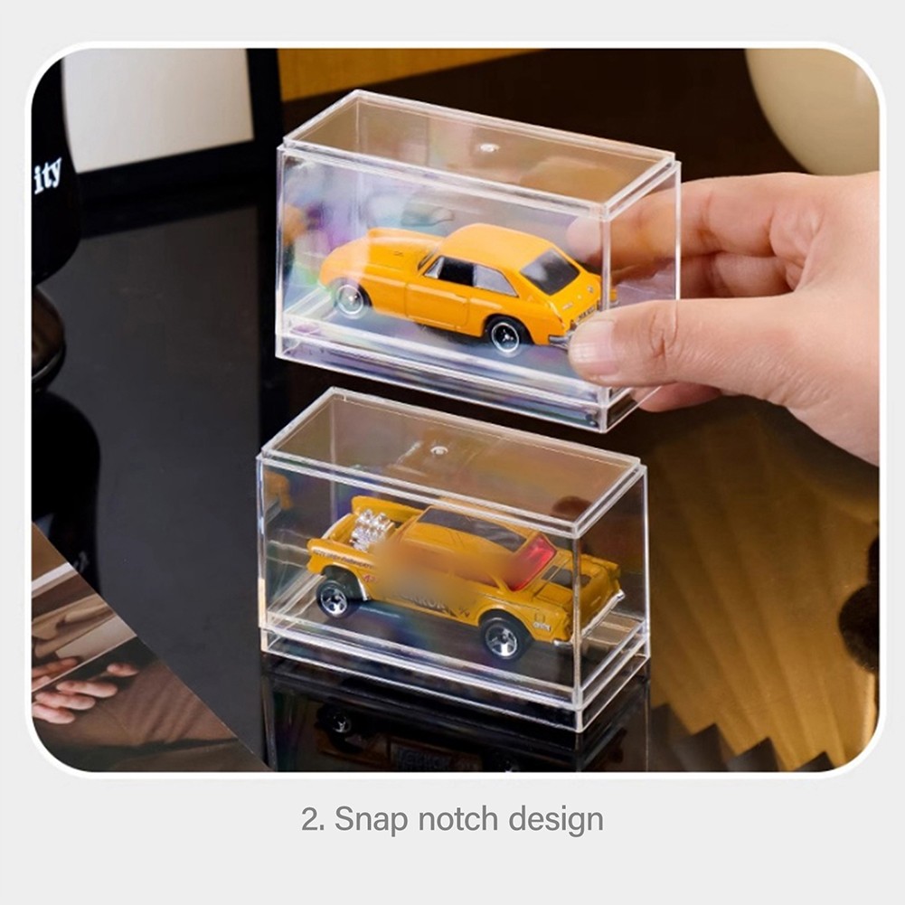 10-100x Acrylic Display Case Protection Box For 1:64 Scale Car Diecast Model Toy