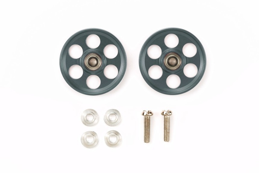 MINI 4WD ROLLERS 2PCS 19MM Aluminum Alloy Guide Rollers (BLACK)