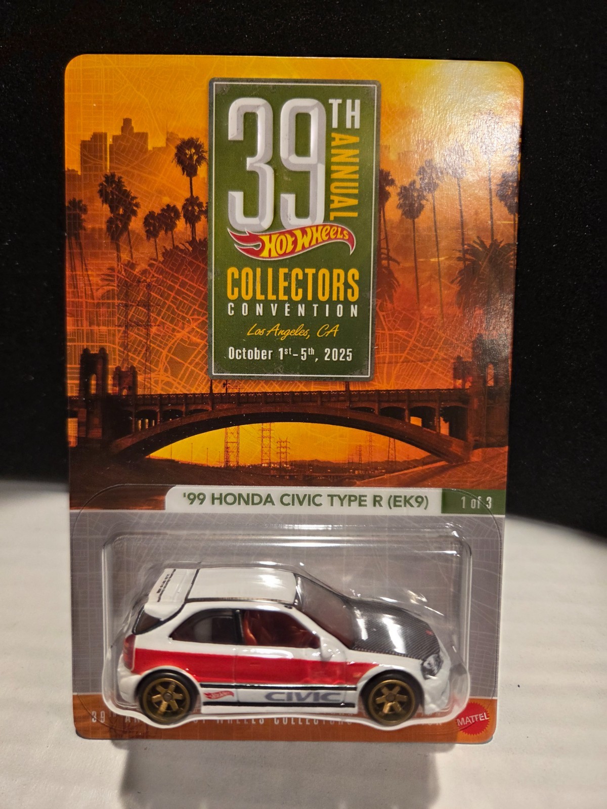 Hot Wheels 2025 39th LA Convention 99 HONDA CIVIC TYPE R EK9 #6084/6200