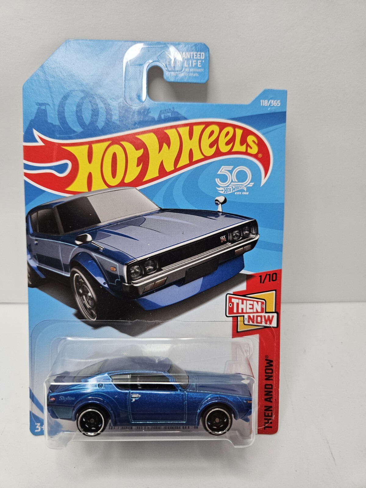 Hot Wheels Then and Now Nissan Skyline 2000 GT-R Blue 118/365