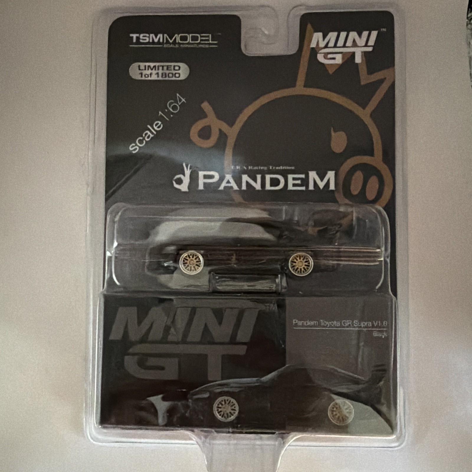 1/64 MINI GT#219 Pandem Toyota GR Supra V1.0 Black Limited Edition mgt00219