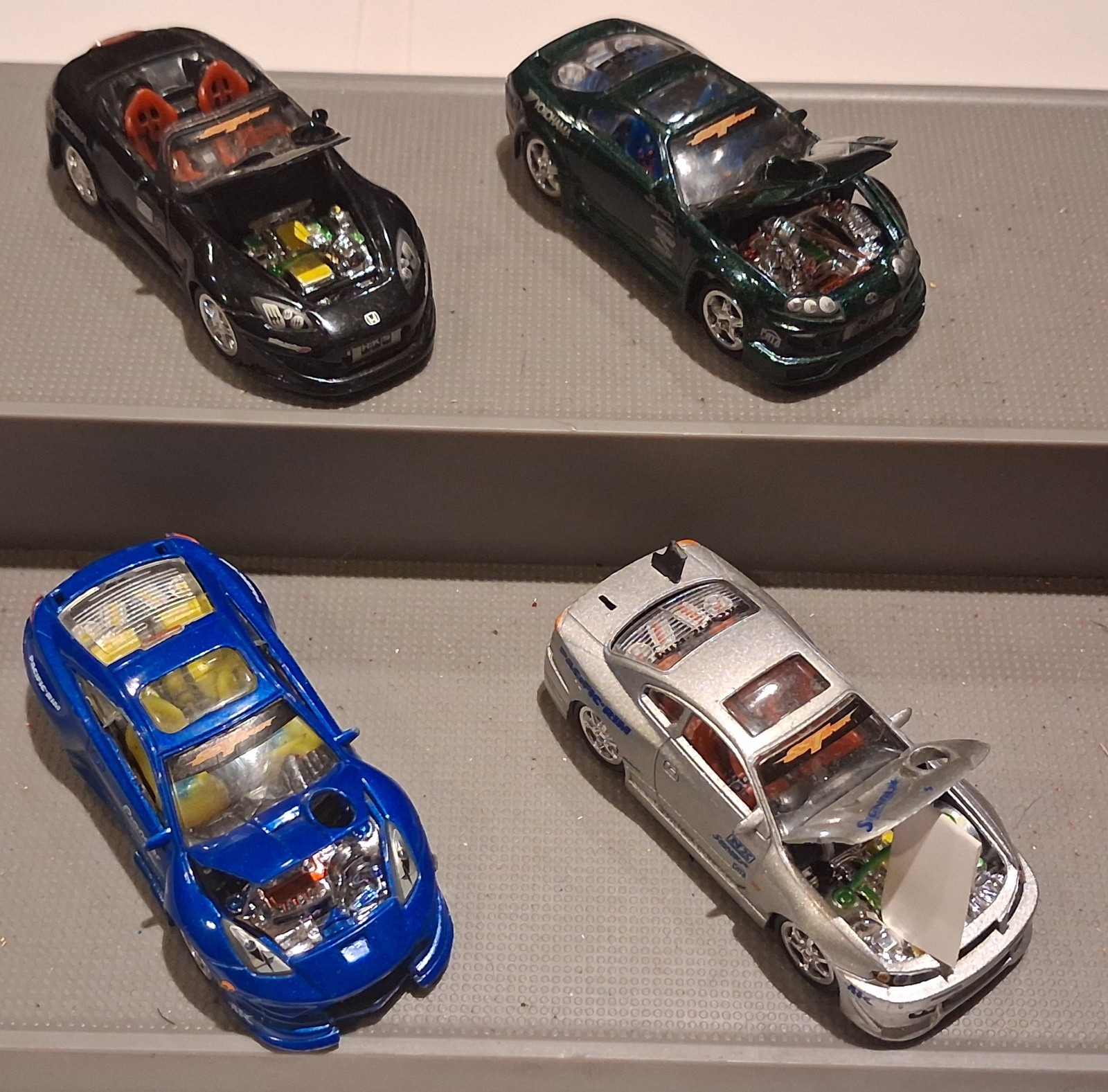 Lot Of 4 Muscle Machines 2002 Nissan SILVIA Toyota Celica GTS Supra Honda S 2000