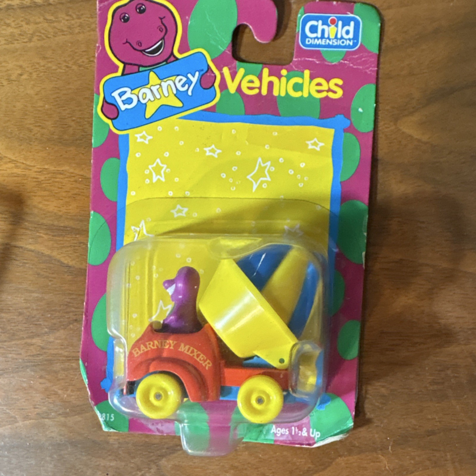 Child Dimension Barney Diecast Cement Mixer Yellow Red Ages 3+