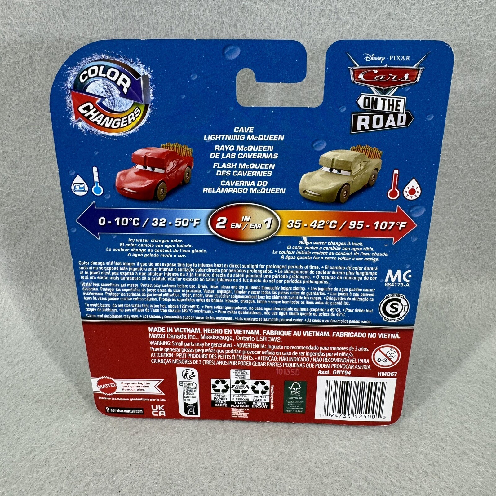 NEW Disney Pixar Cars On The Road “Cave Lightning McQueen” Color Changers 1:55