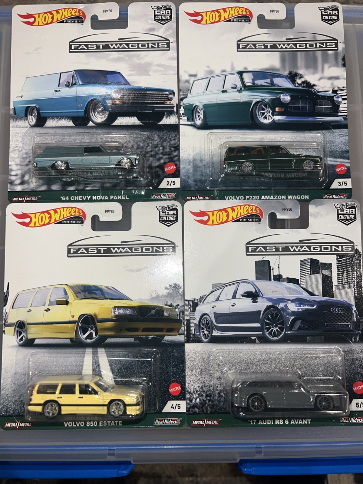 Hotwheels Premium Car Culture Fast Wagons FPY86 Set Of 4 Only See Pictures!!