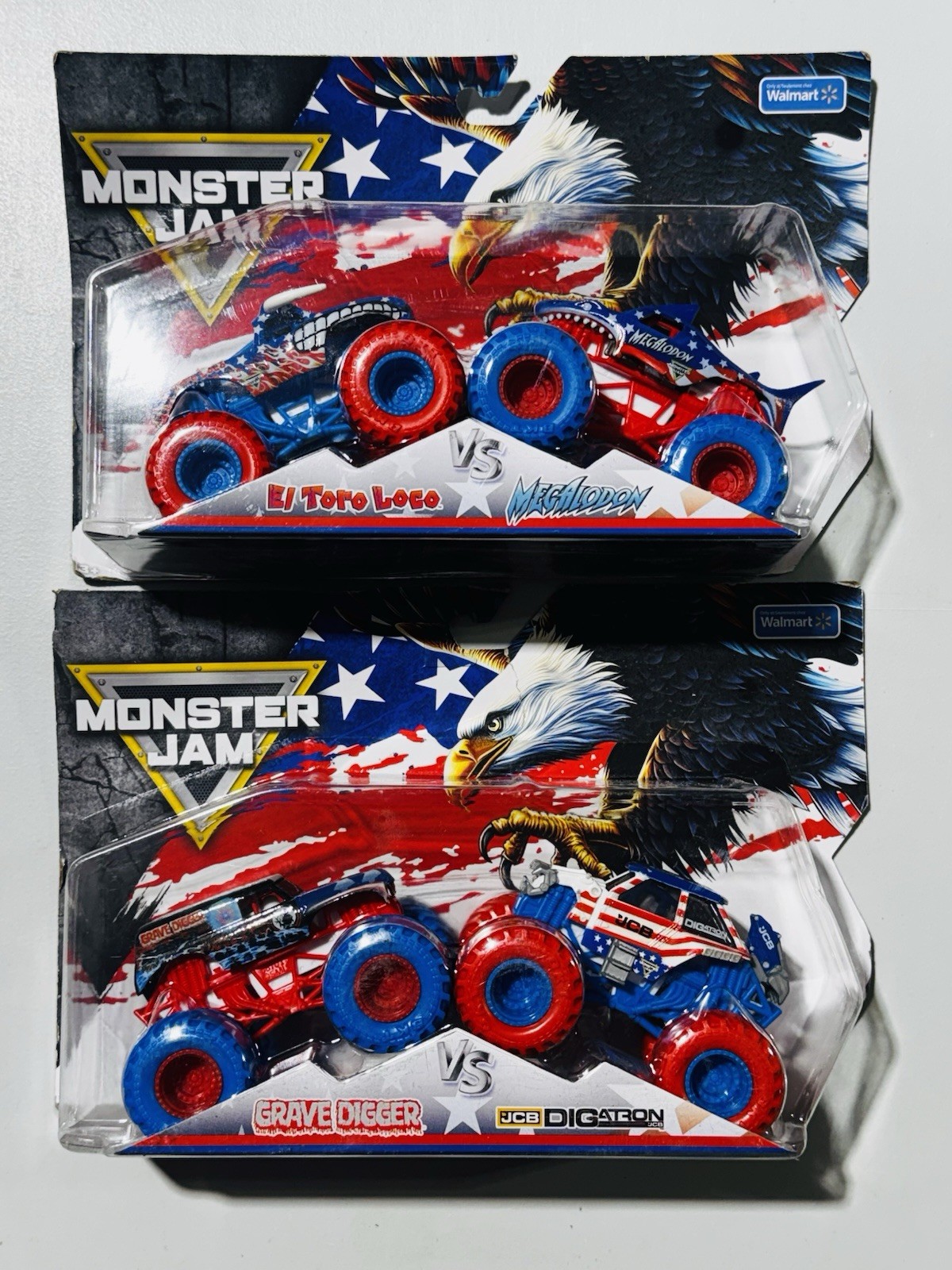 Monster Jam Stars And Stripes Series 1 Full Set – Dented/Bent Package