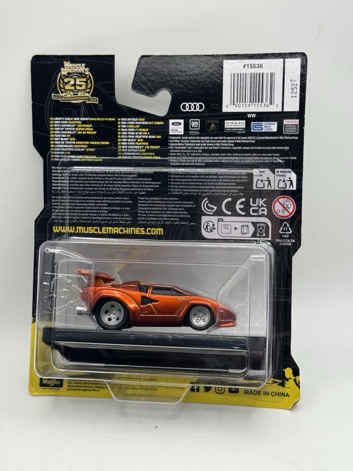 Muscle Machines 25th Anniversary Lamborghini Countach – 1:64 Diecast Car