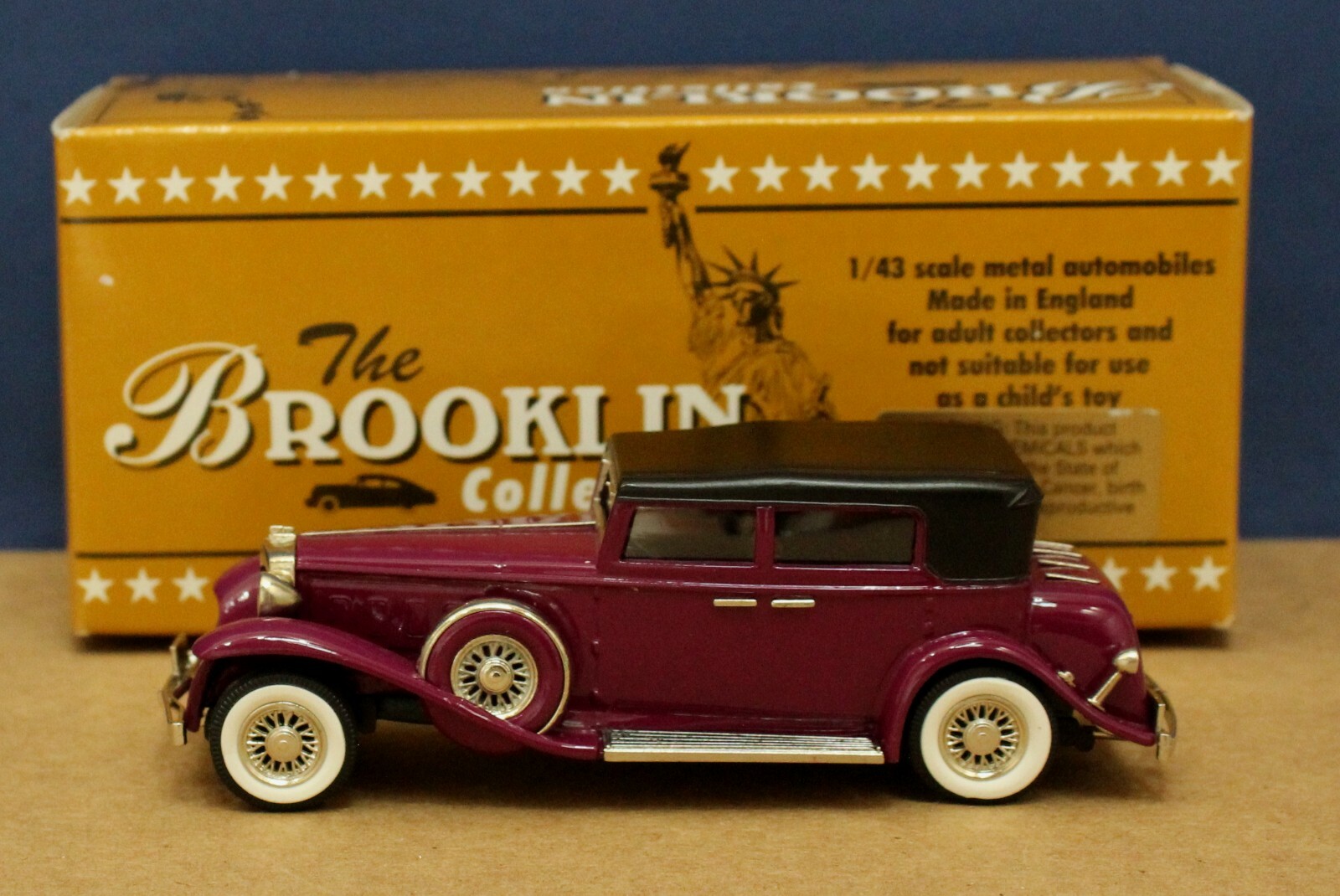 Brooklin 96 1931 Marmon Sixteen 4D Convertible Sedan 1:43 Magenta Mint/ Box 2002