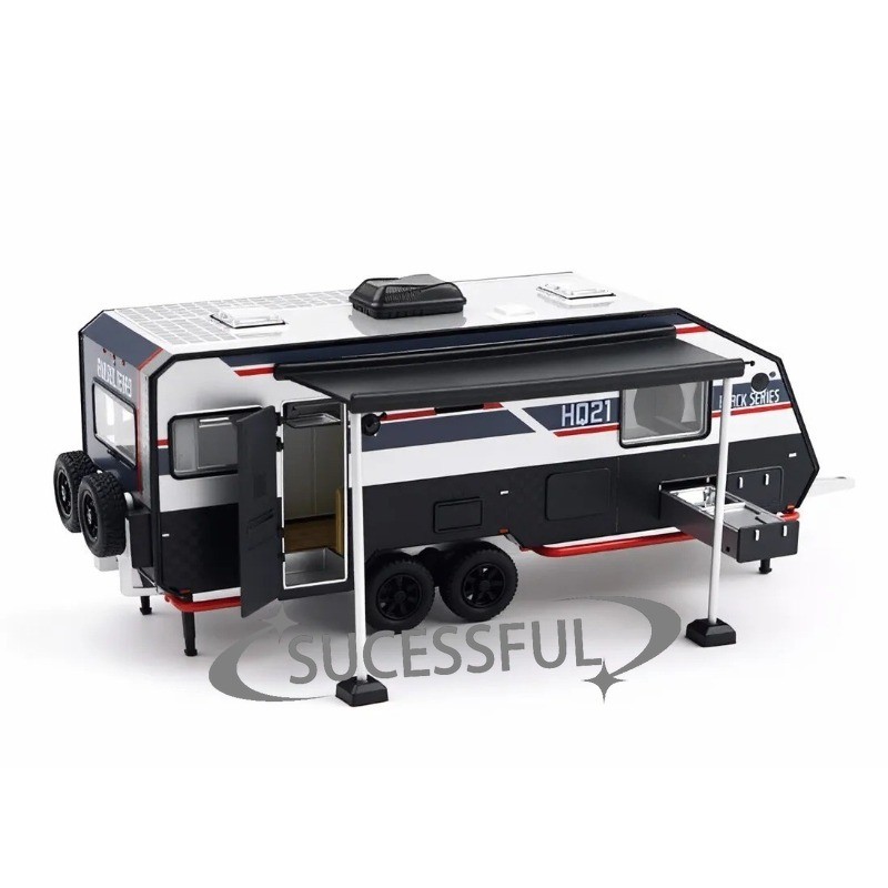 XCARTOYS 1/64 Black HQ21 Offroad Camper Trailer Diecast Metal Car New Sealed