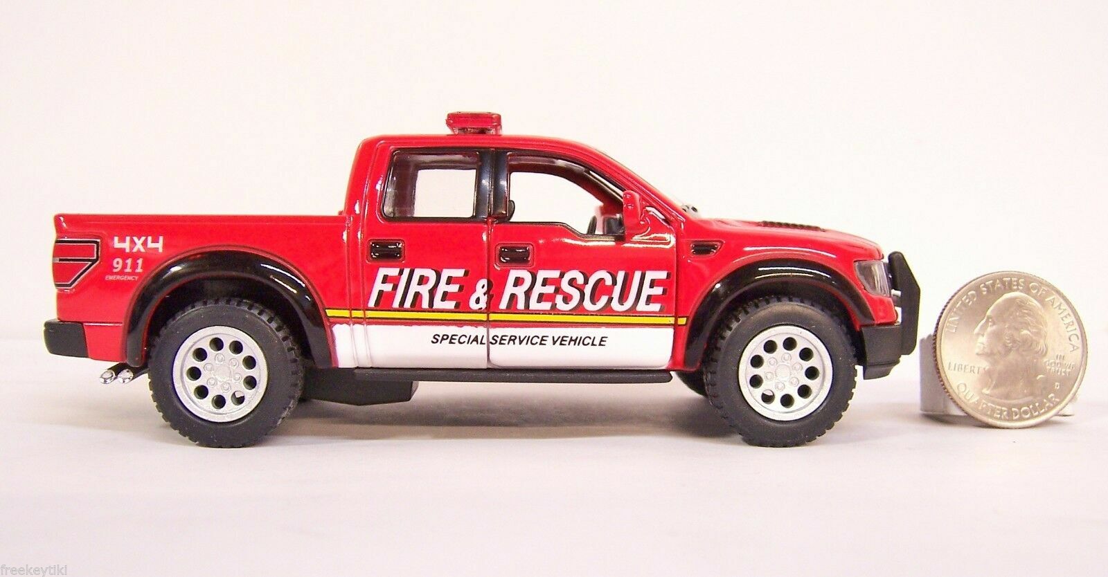 2 PCS, 2013 Ford F-150 SVT Raptor SuperCrew Pickup Police/Fire Rescue 1:46, 5”