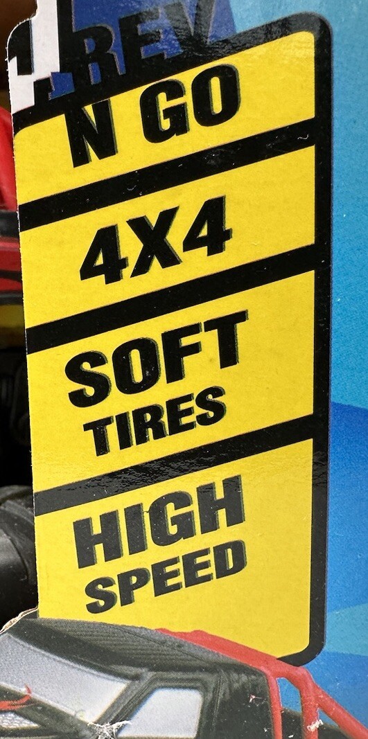 Wheels Monster Truck Rev N Go 4X4 Soft Tires High Speed Kid Galaxy Collectible