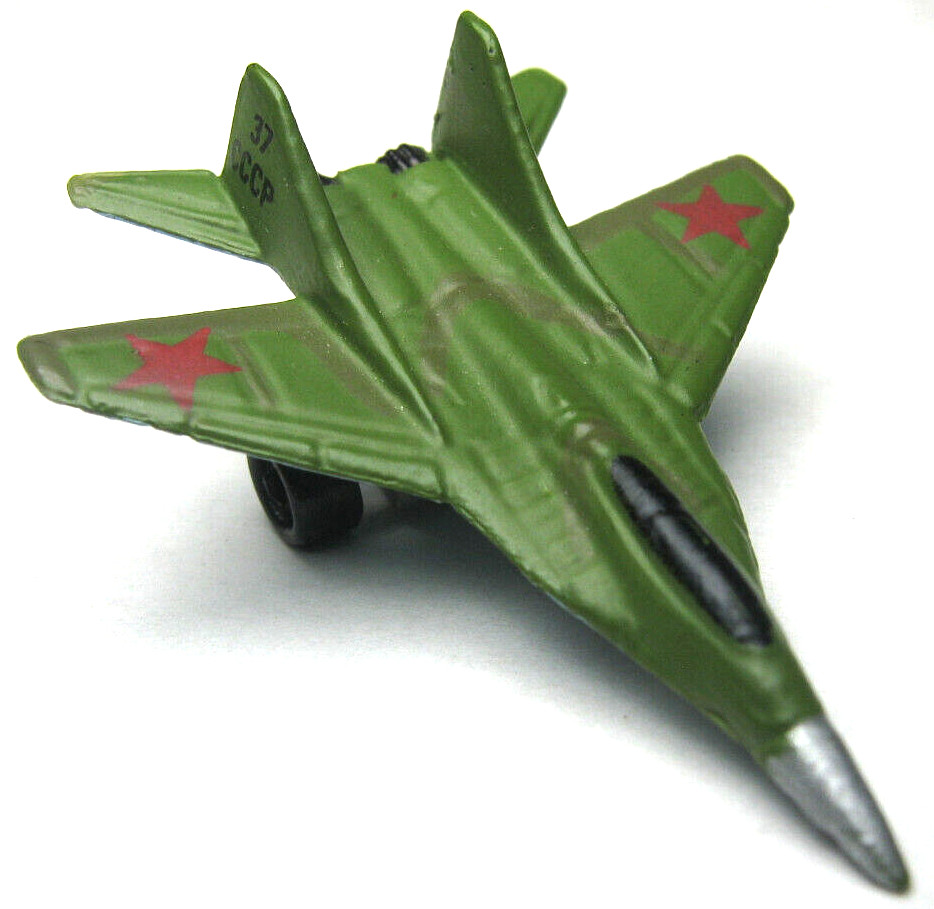 1989 FUNRISE MICRO MACHINES GREEN 1.5″ MILITARY FIGHTER JET AIRPLANE 37 CCCP