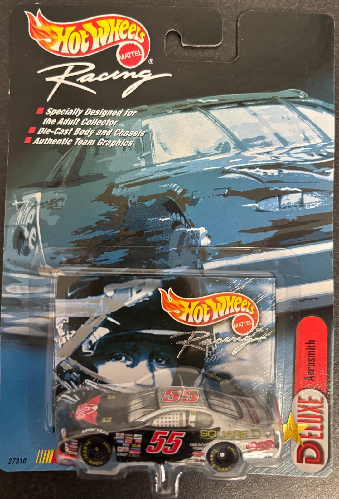 NASCAR MATTEL HOT Wheels Racing Deluxe Aerosmith RACE car #55 1:64 DIECAST