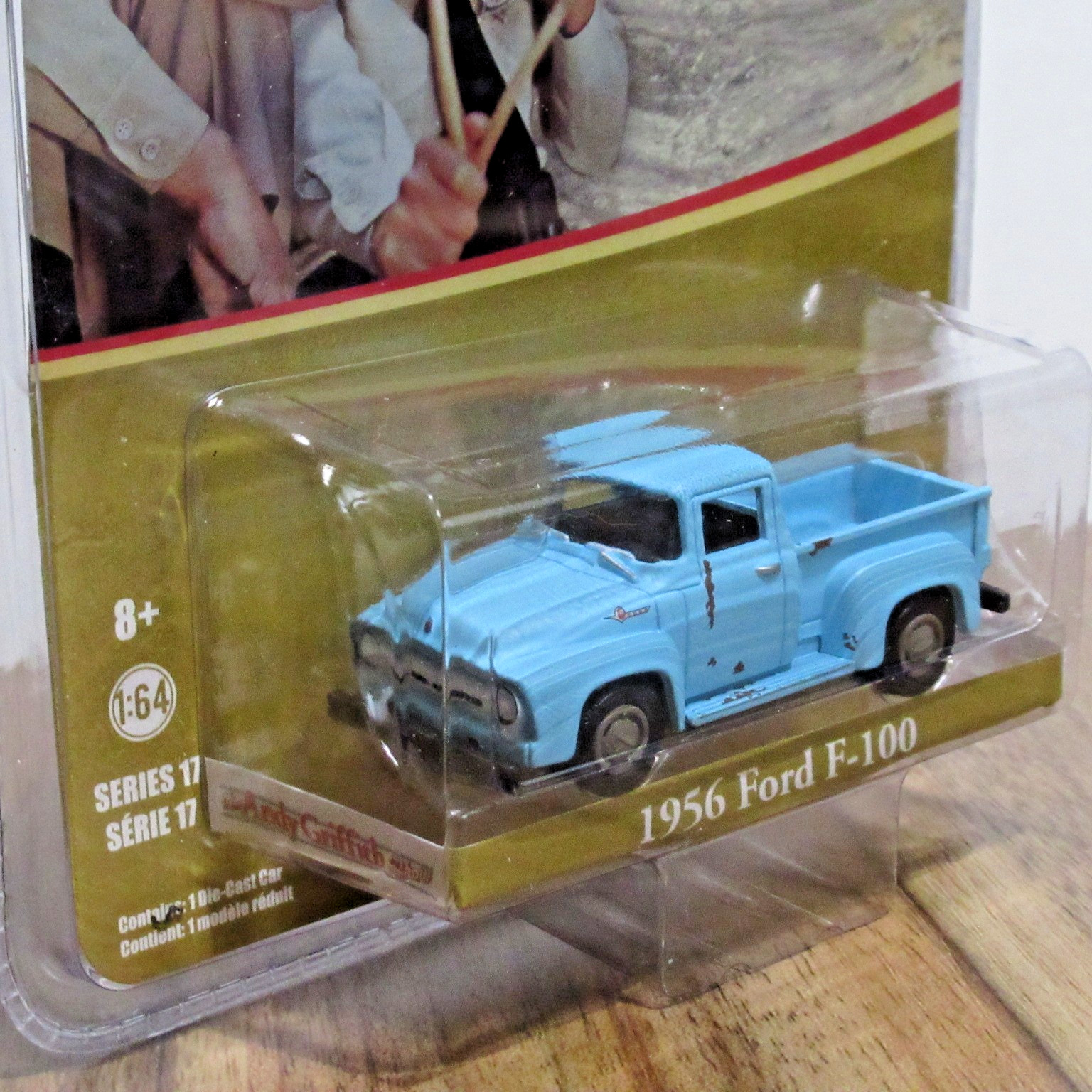 GREENLIGHT 1/64 HOLLYWOOD ANDY GRIFFITH SHOW 1956 FORD F-100 (blue) Series 17