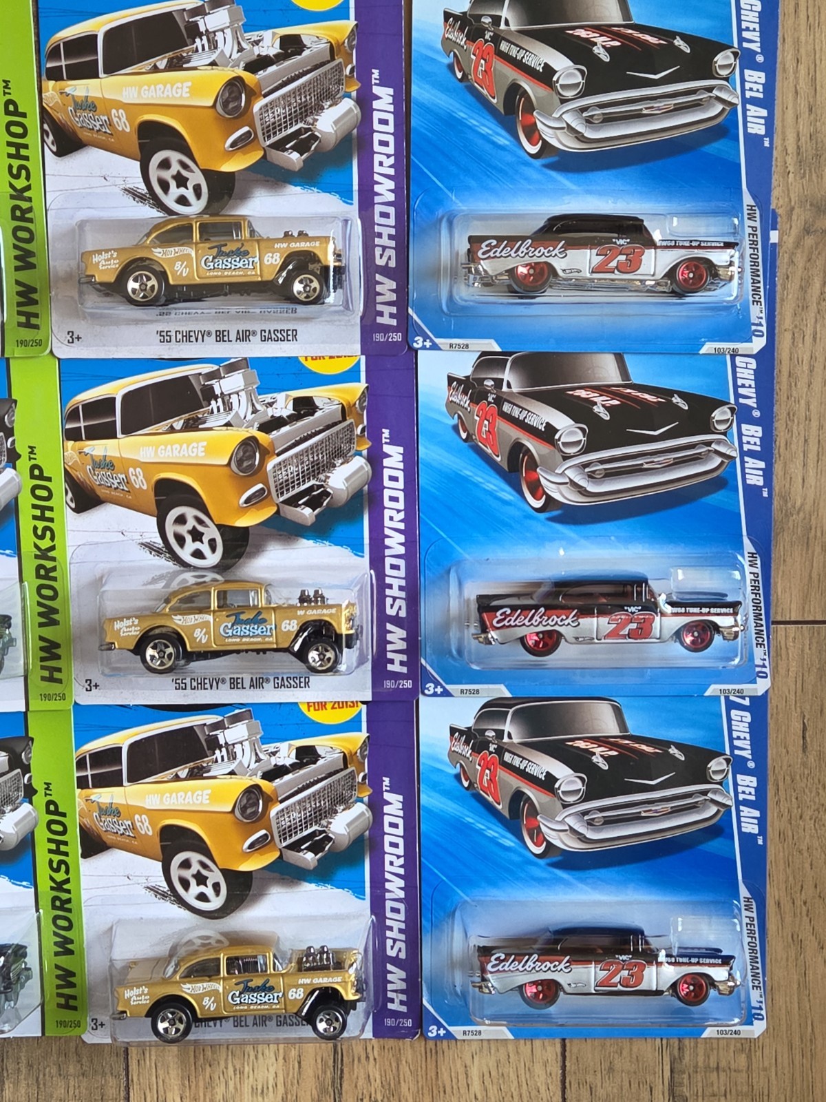 12 Hot Wheels ’55 Chevy Bel Air Gasser HW Showroom ’57 Chevy Bel Air Variations