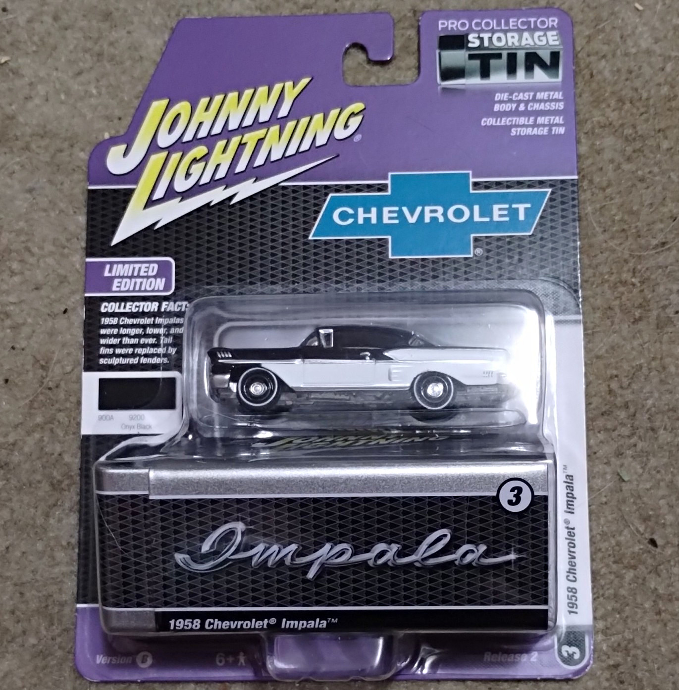 Johnny Lightning 1958 Chevrolet Impala 1:64 Diecast Tin Limited Edition