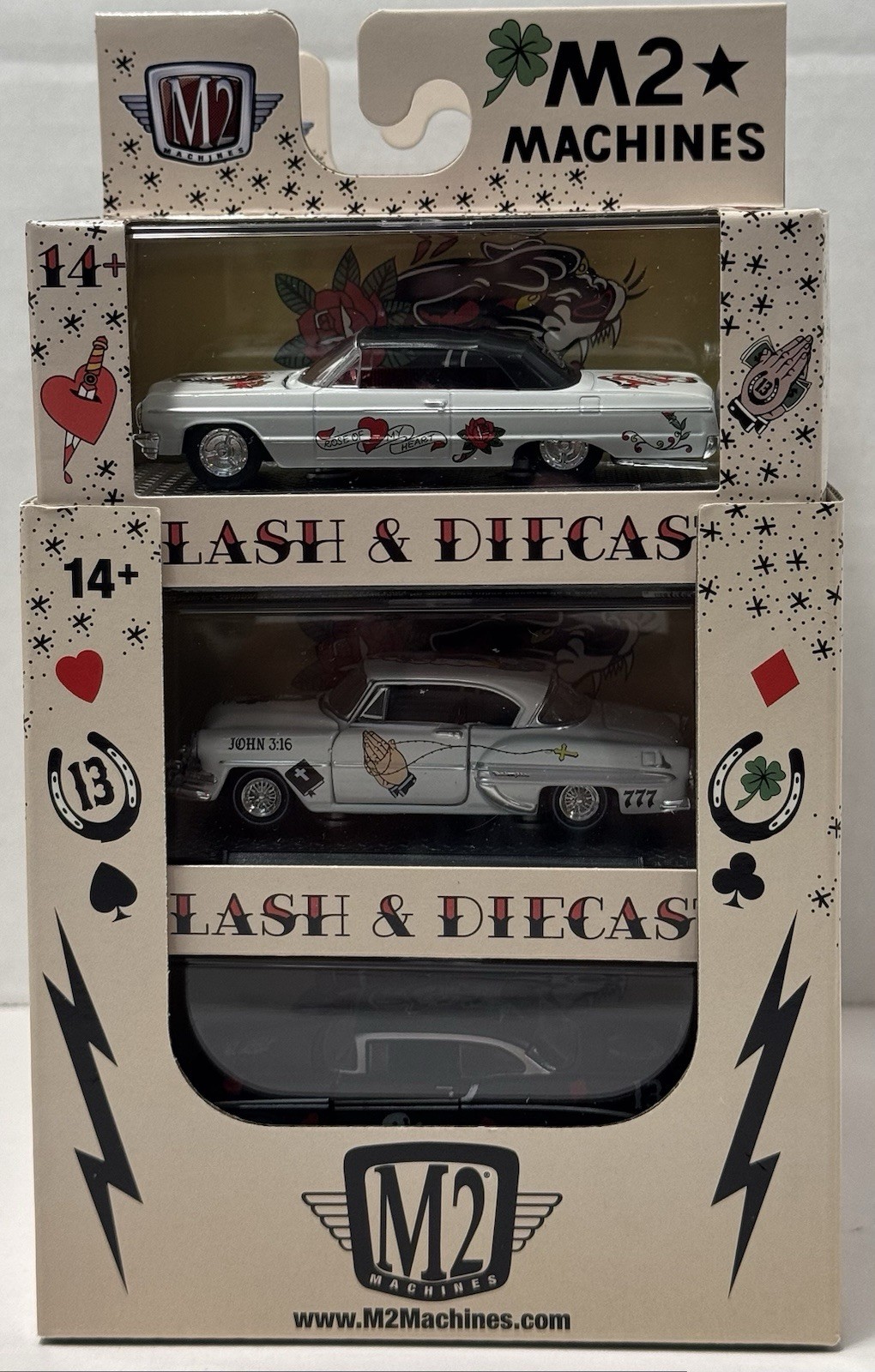 FULL SET OF 6 M2 Machines Flash & Diecast S154 w Sleeve Classic Tattooing Tattoo
