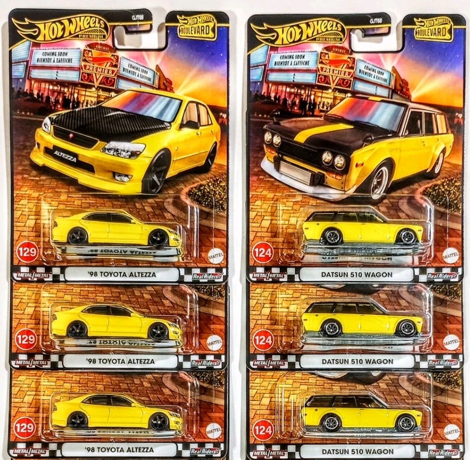 Hot Wheels Premium Lot Boulevard Series Toyota Altezza & Datsun 510 Wagon