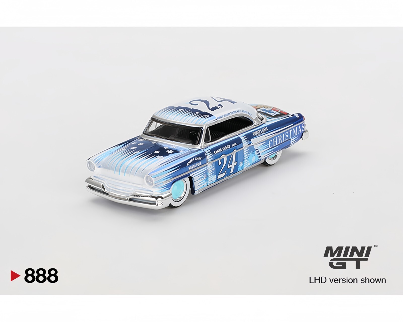 Mini GT 1:64 Lincoln Capri Christmas Hot Rod 2 Cars Set 2024 Christmas #888