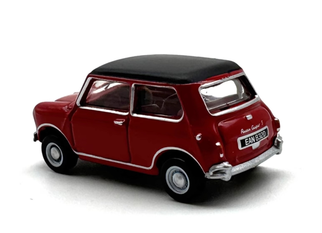 1:76 Red Austin Mini Copper S Sports Model Diecast Metal Car