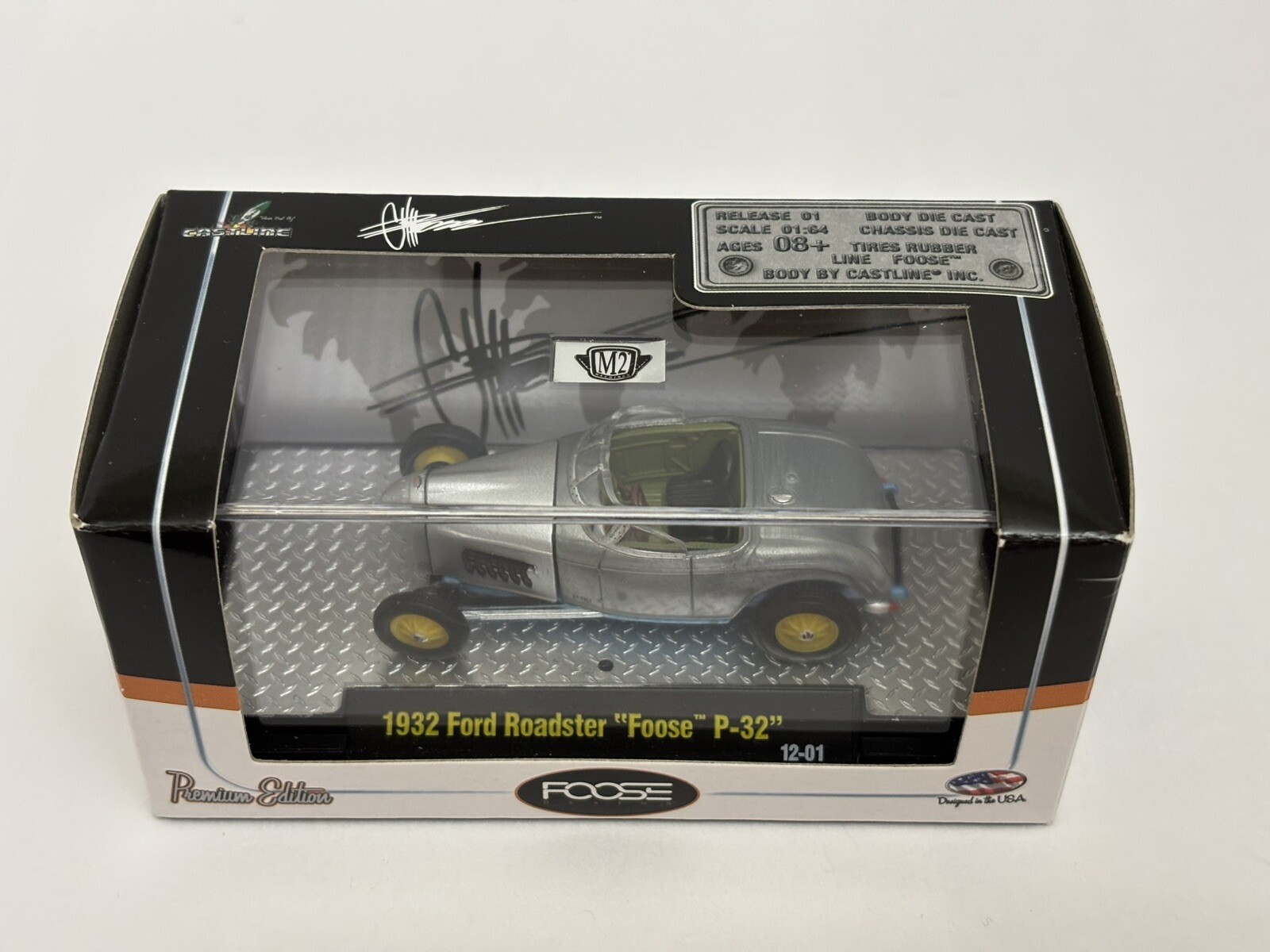 1/64 M2 Machines Foose P-32 1932 Ford Roadster 12-01 RARE DARK INTERIOR RAW BODY