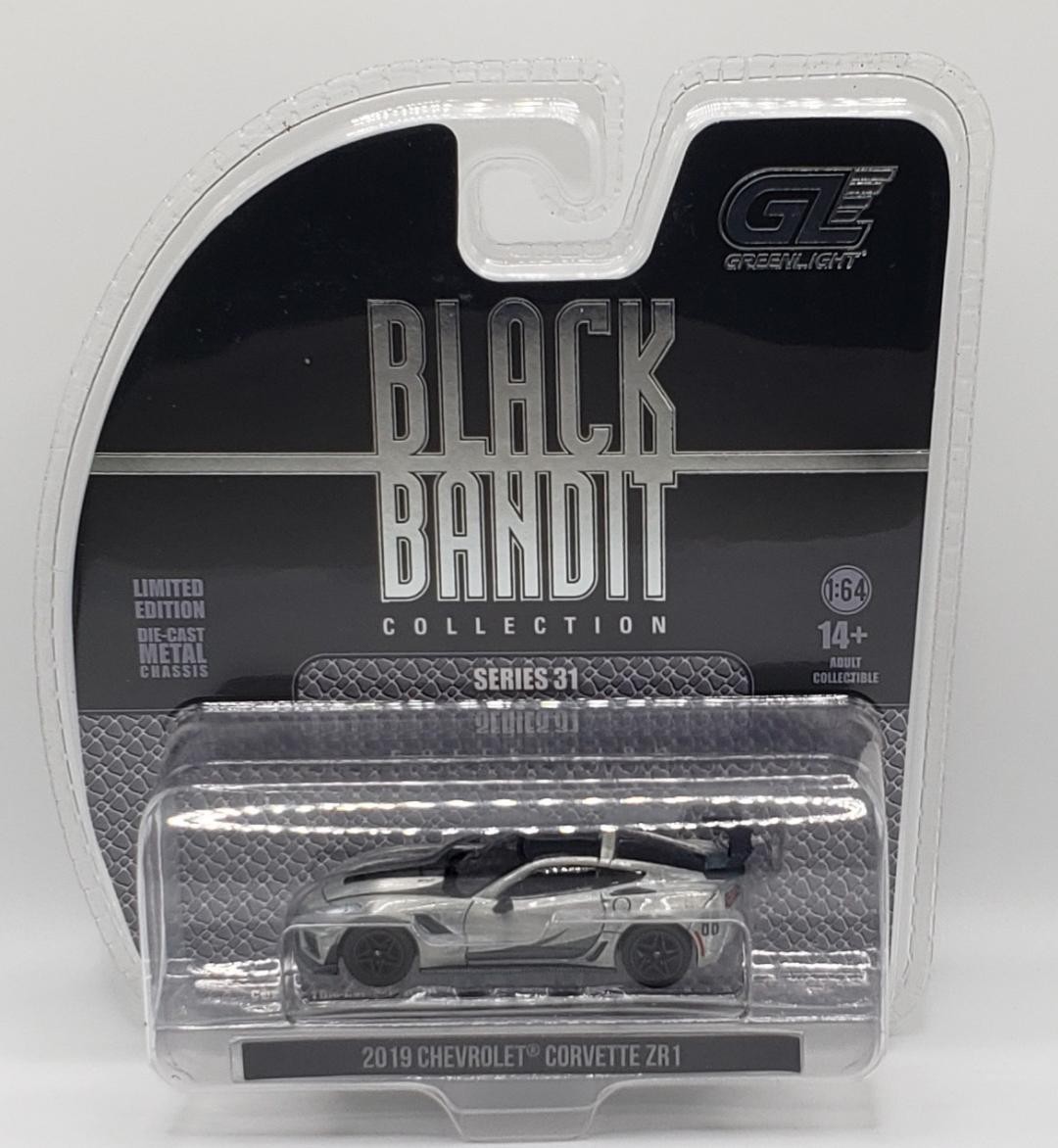 Greenlight Black bandit series 31 2019 Chevrolet Corvette ZR1 – Raw Body Chase**
