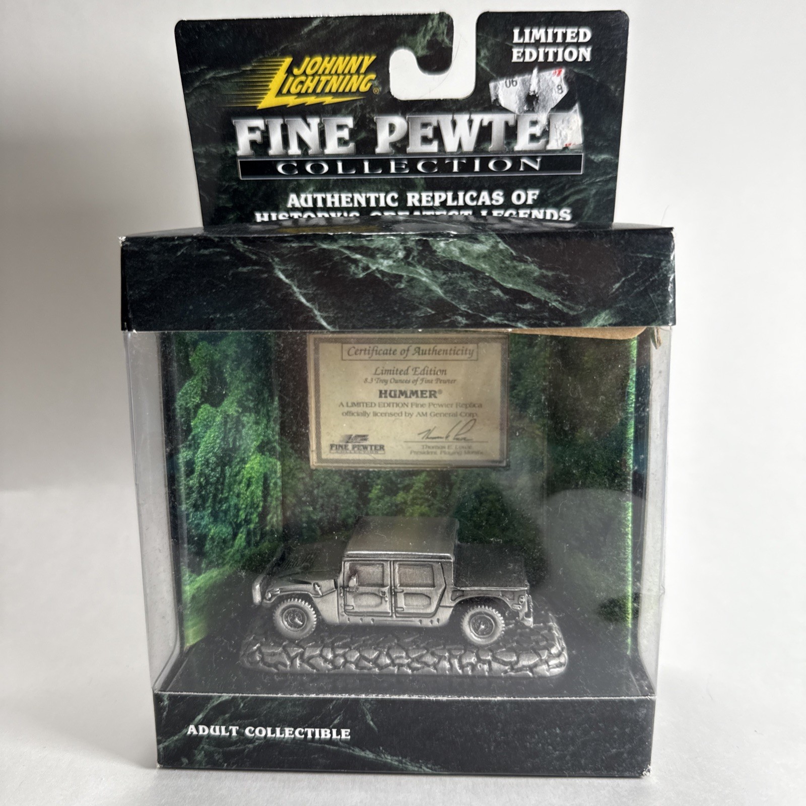 Johnny Lightning Hummer Fine Pewter Collection With Stand Certificate J24
