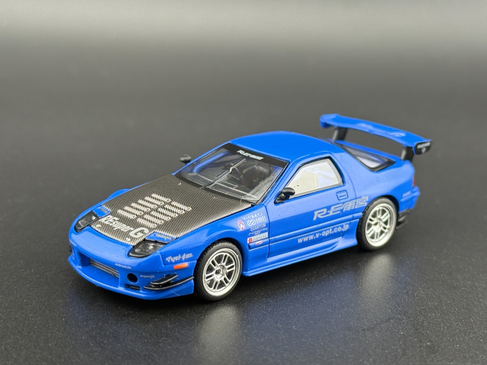 Pop Race Mazda RX7 FC3S RE-Amemiya Blue 640290 1/64