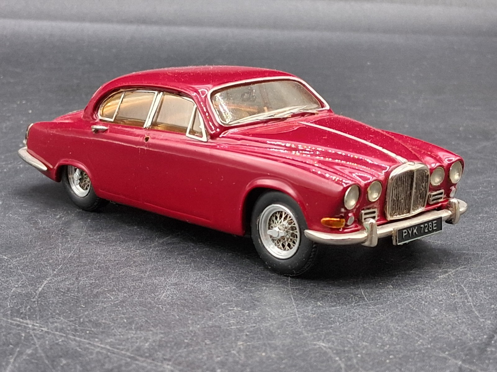 Vintage CJM Models 1/43 Scale Diecast 1967 Jaguar Burgundy HTF No Box Italy