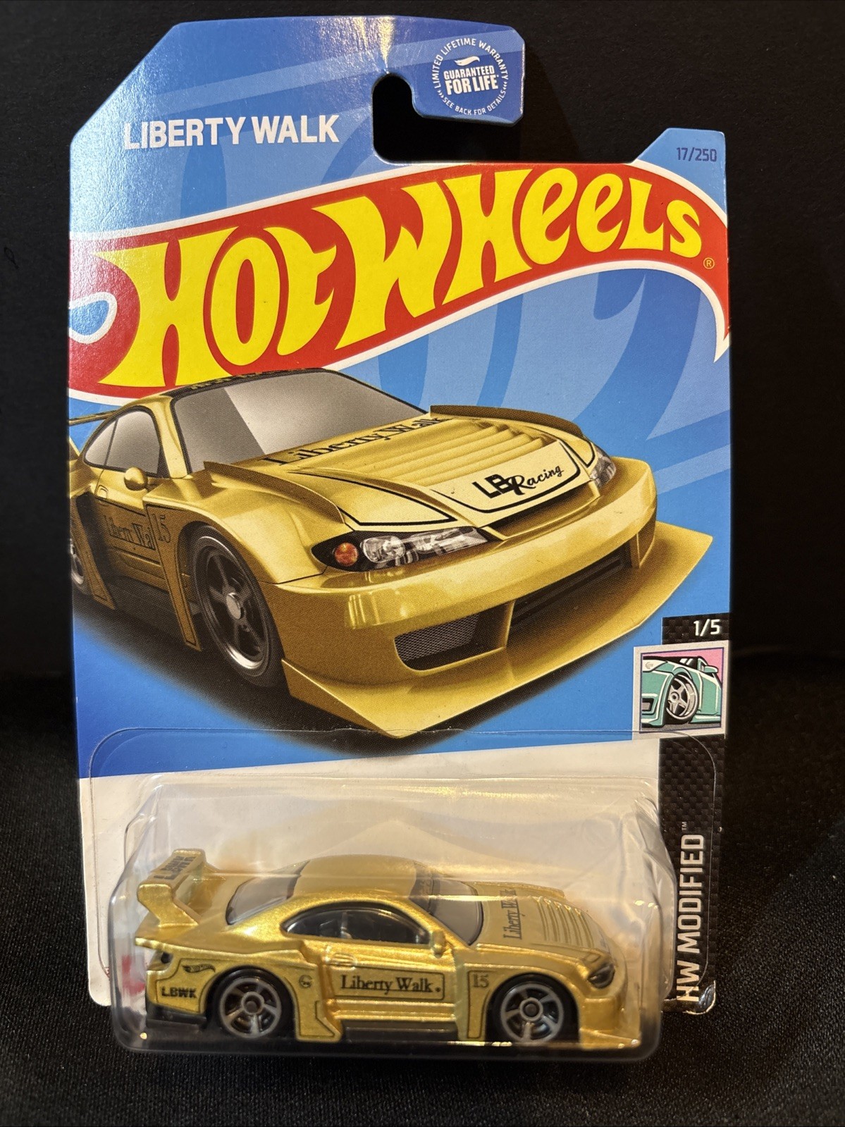 NEW SEALED HOT WHEELS LB SUPER SILHOUETTE NISSAN SILVIA S15 GOLD LIBERTY WALK