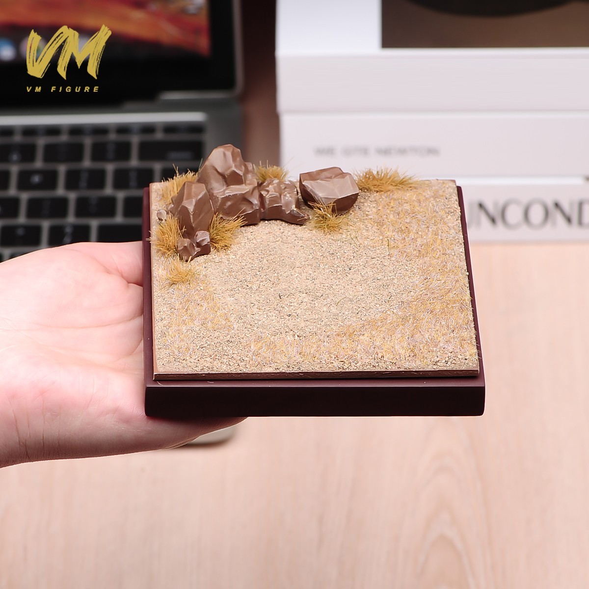 1/64 Resin Desert Diorama Display Base Square Scenery Platform for Car Figures