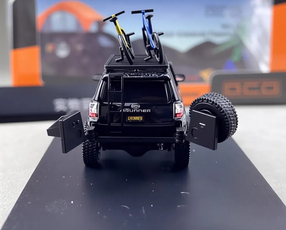 GCD 1:64 Black 4 Runner N280 SUV ORV Camper TRD Model Diecast Metal Car