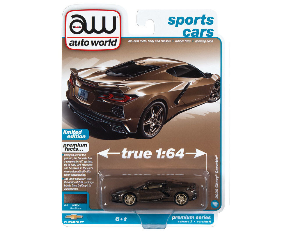 Auto World 1:64 Premium 2020 Chevrolet Corvette Zeus Bronze Model AWSP103A-5E