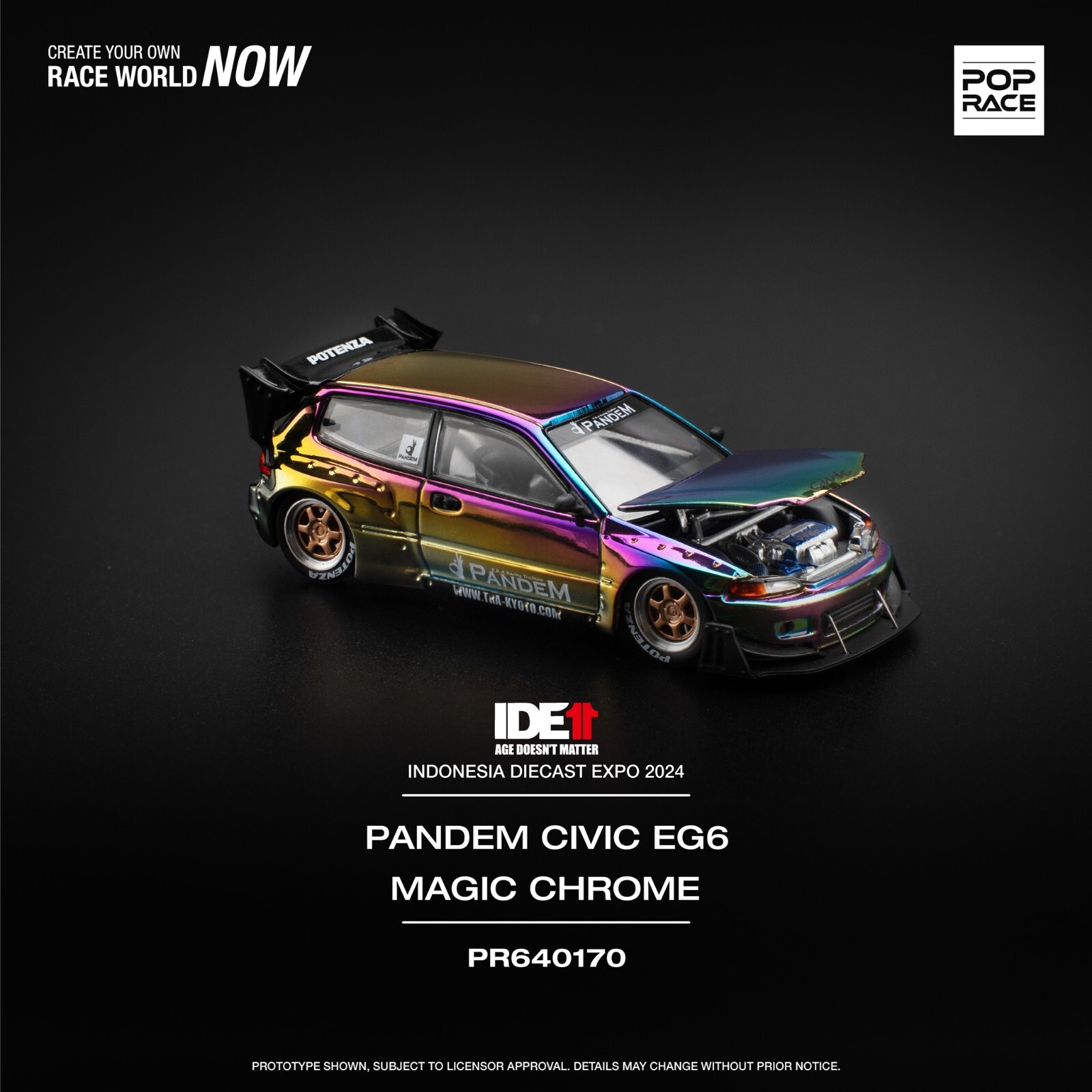 POP RACE HONDA CIVIC PANDEM EG6 INDONESIA DIECAST EXPO EVENT EDITION 2024