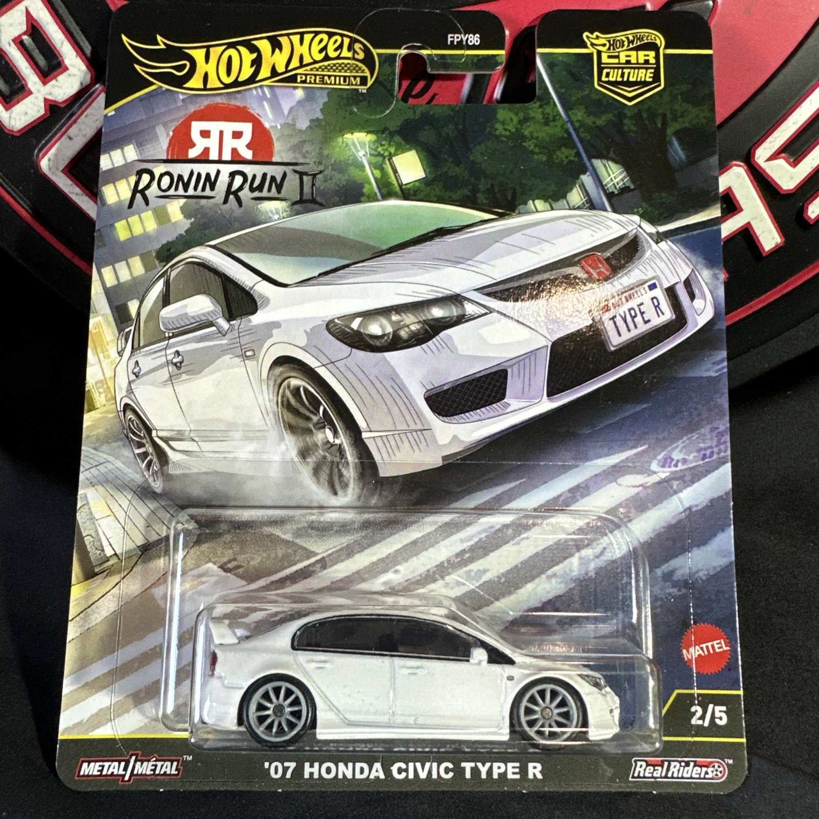 2025 Hot Wheels Car Culture Ronin Run II #2 ’07 Honda Civic Type R WHITE | FSC