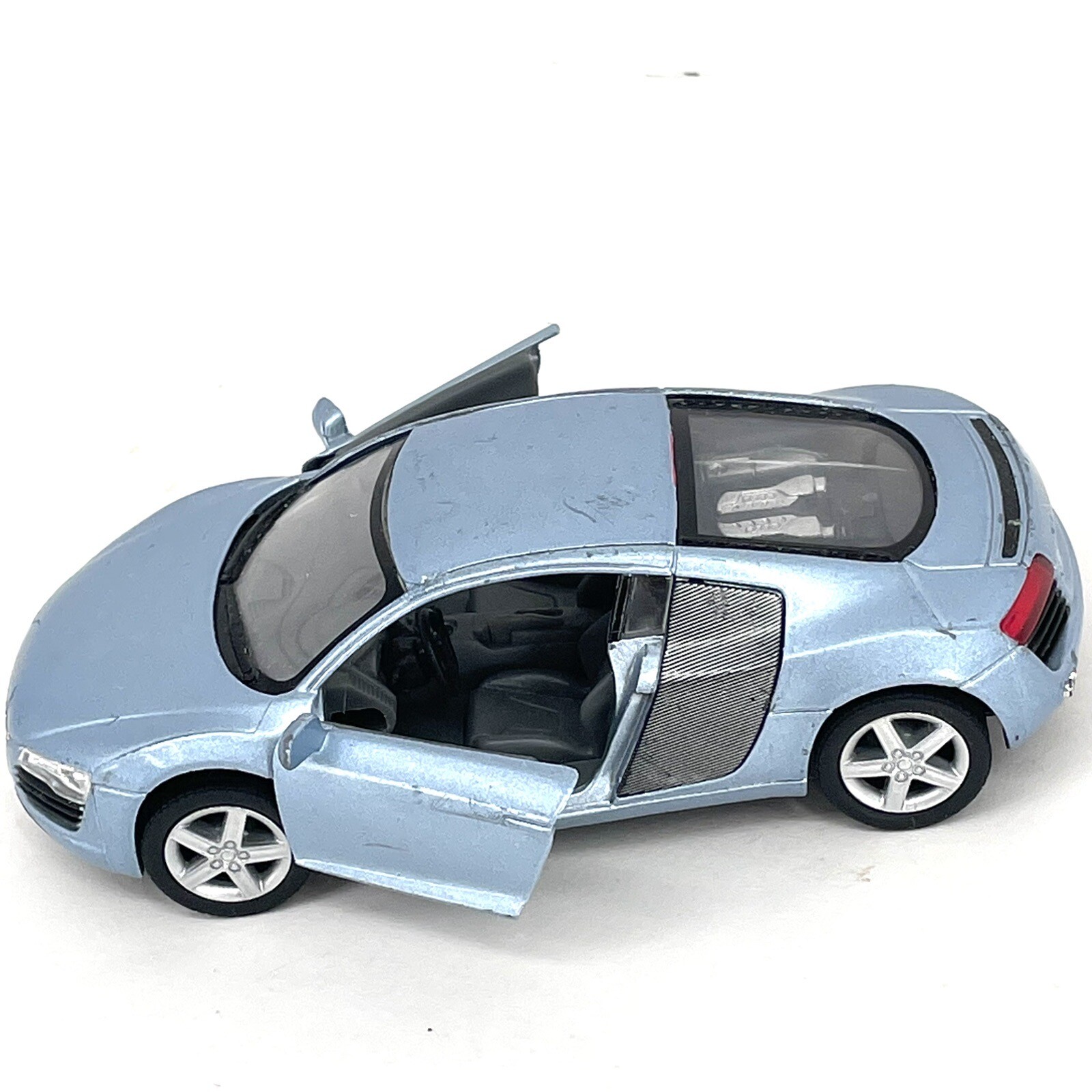 Kinsmart Diecast Cars Audi R8 1/36 Scale 2009 KT5315 Light Blue Pull Back Car