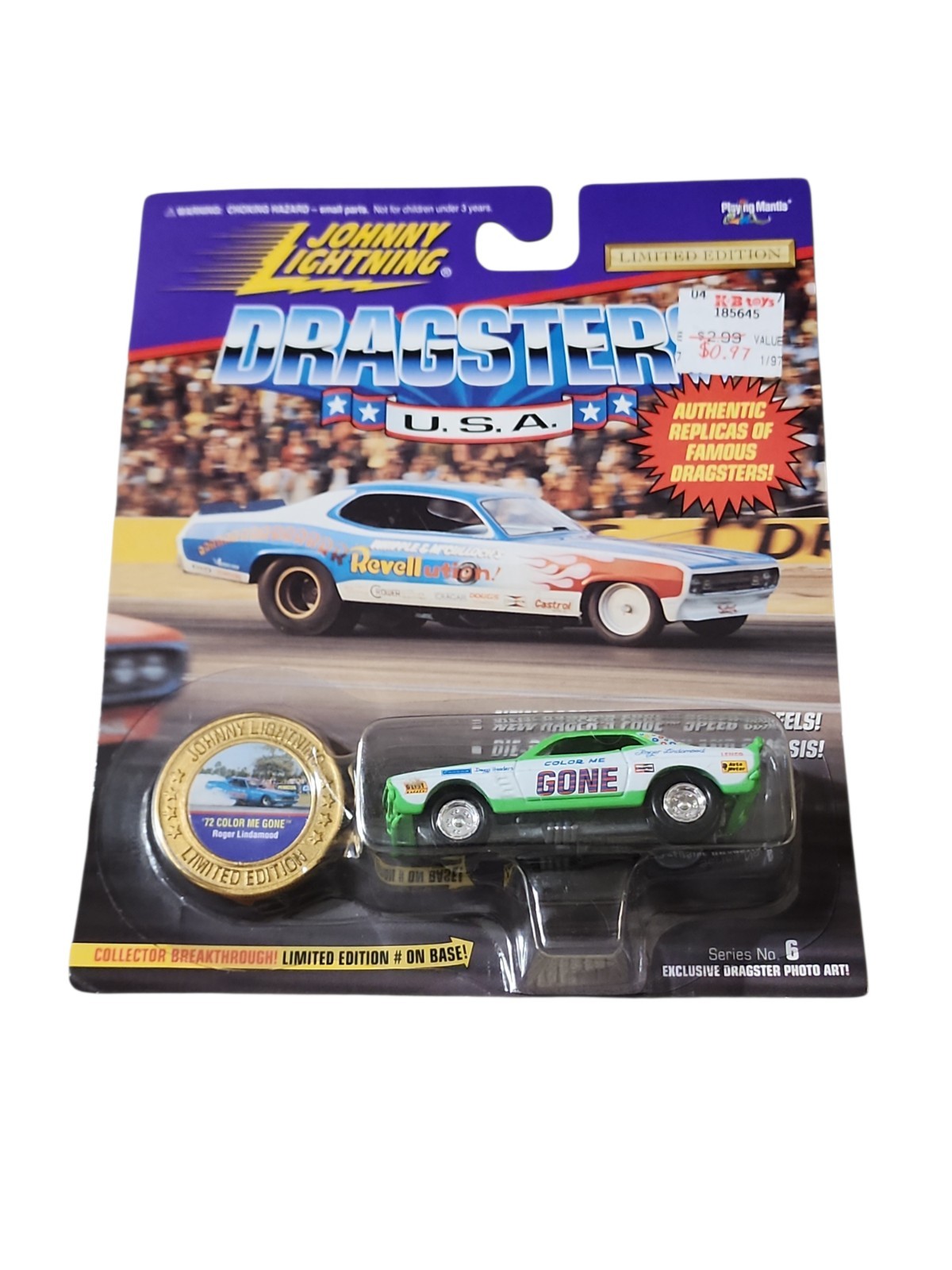 Johnny Lightning Dragsters USA ’72 Color Me Gone Collectible Diecast Car 1995
