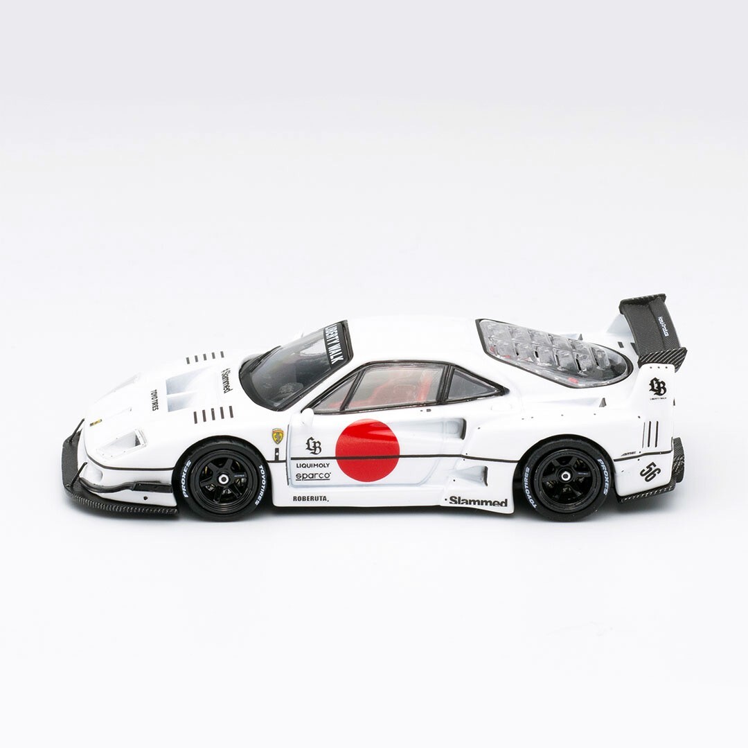 INNO64 1:64 LBWK LIBERTY WALK FERRARI F40 WHITE TOKYO AUTO SALON 2023