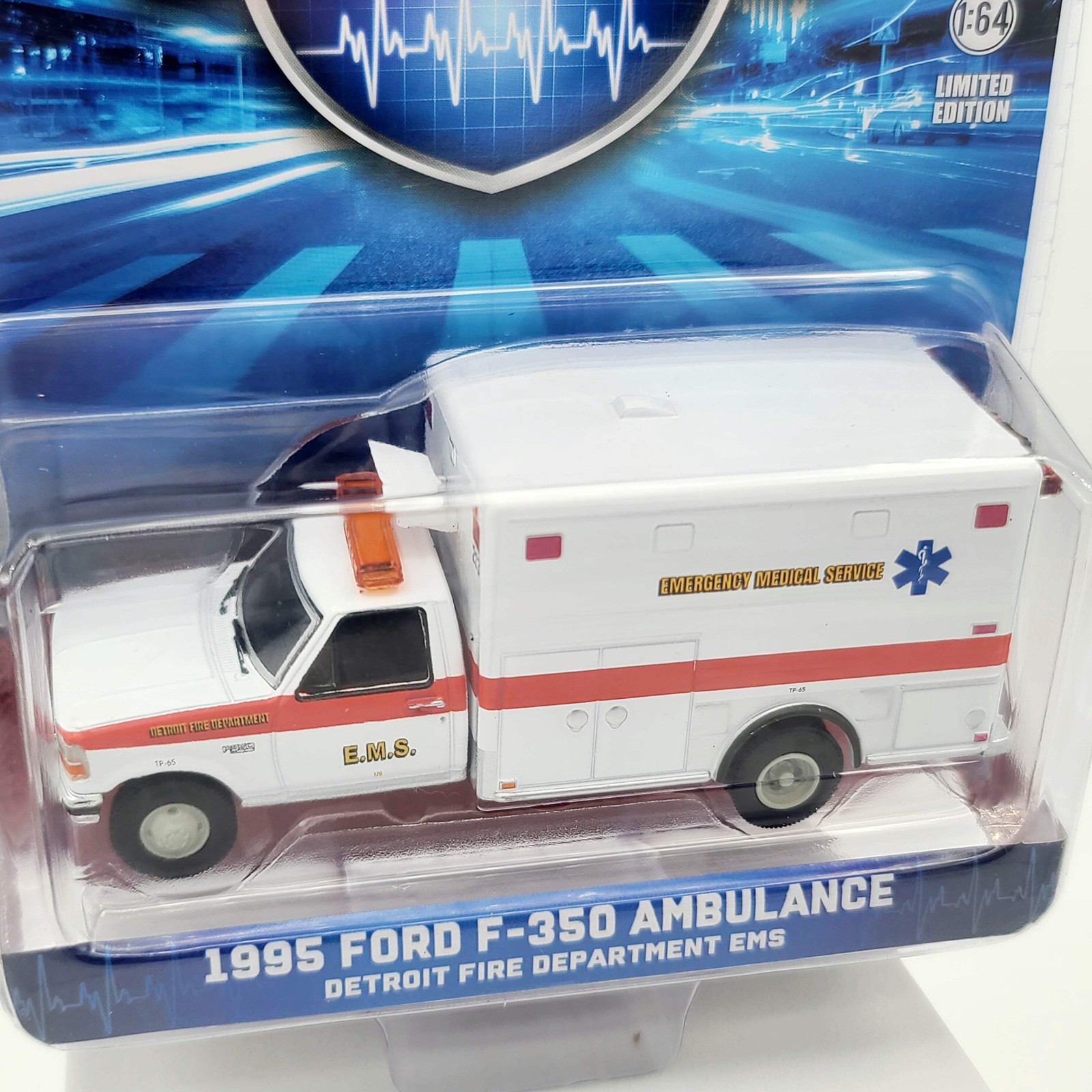 GreenLight ’95 Ford F-350 Ambulance “Detroit Fire Dept.” (2025 Hobby Exclusive)