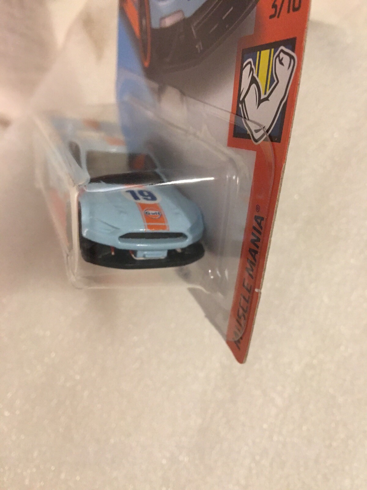 2019 HOT WHEELS CUSTOM 18 FORD MUSTANG GT #180 GULF CAR LIGHT BLUE NEW/ CARD B4
