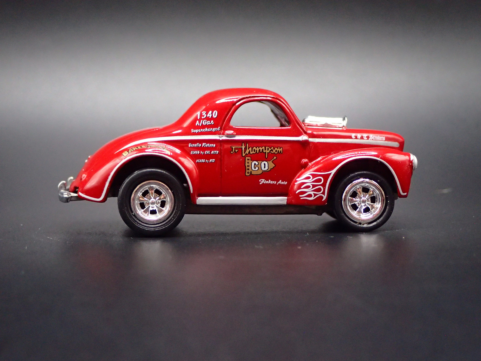 1940 40 WILLY’S COUPE NHRA BURGUNDY 1:64 SCALE COLLECTIBLE DIECAST MODEL CAR