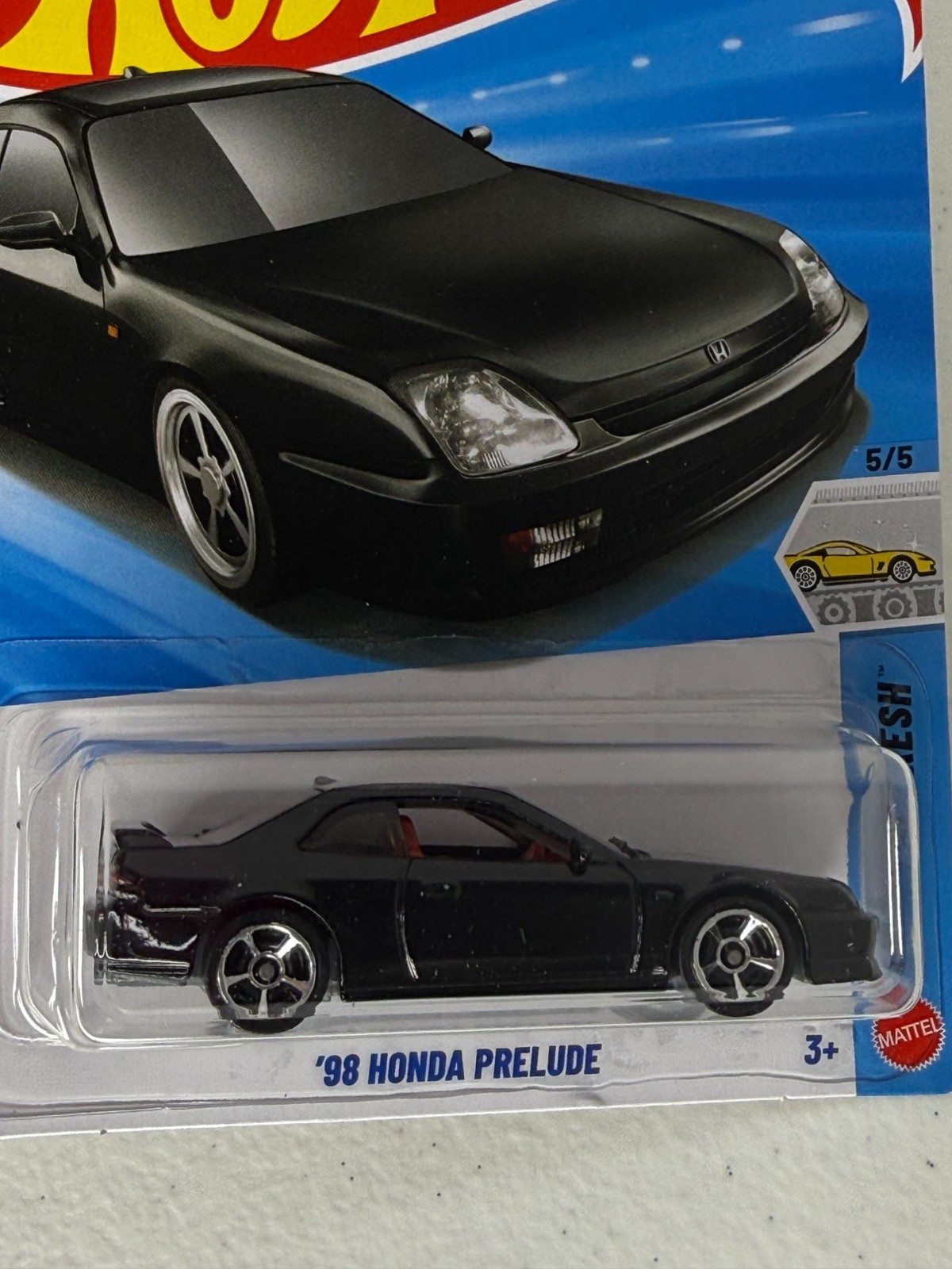 2026 Hot Wheels 98 Honda Prelude Factory Fresh 5/5 136/250 Black 1:64 NOC