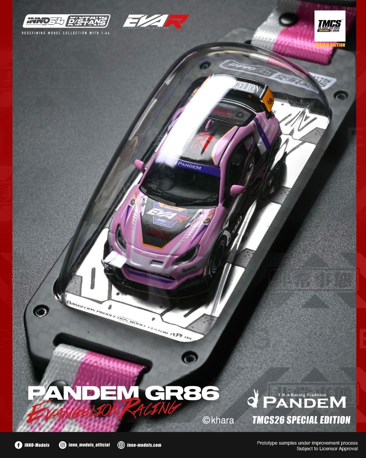 INNO64 1/64 EVA Racing Pandem GR86 Pink Std TMCS2026 Limited Chase Chance Sealed