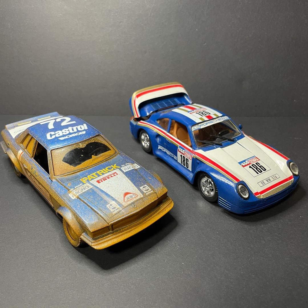 Porsche 959 Mercedes 450SLC 2 Model Cars Used for Display