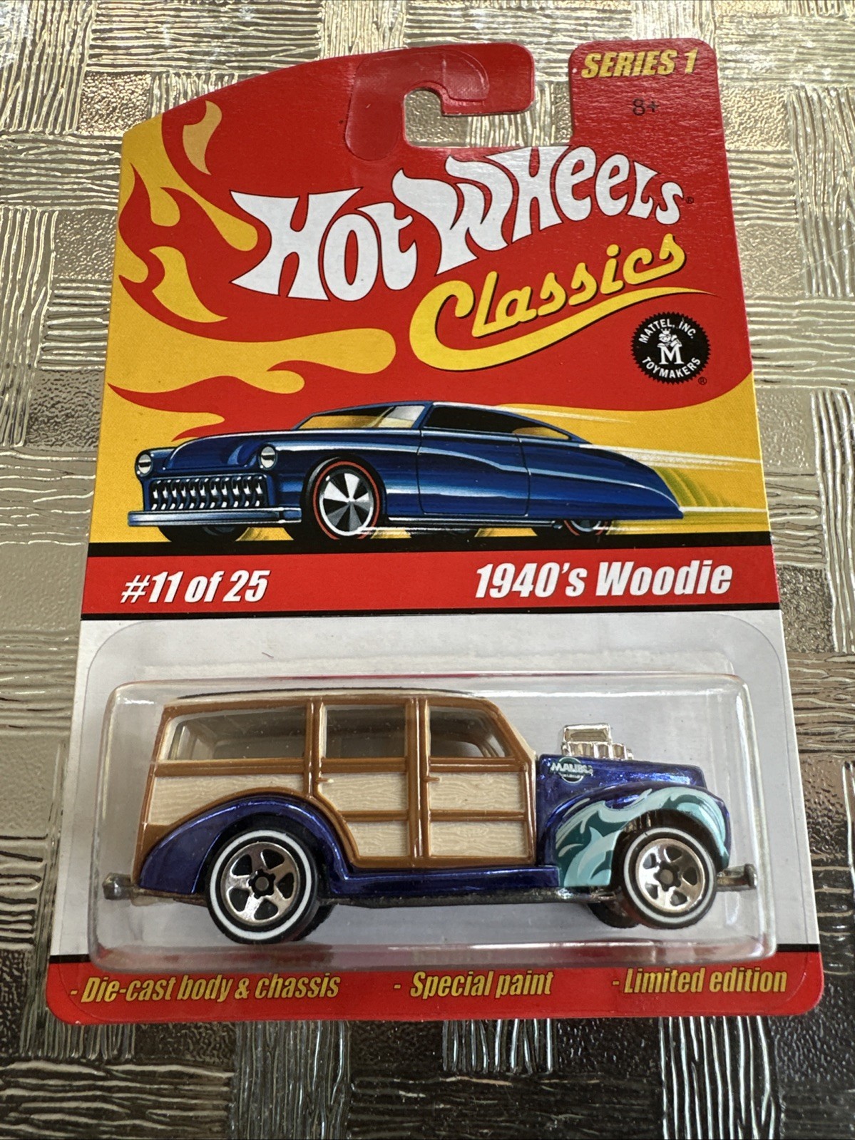 Hot Wheels Series 1 Classics 1940s Woodie Lot Of 6 Different Colors- Metal Base!
