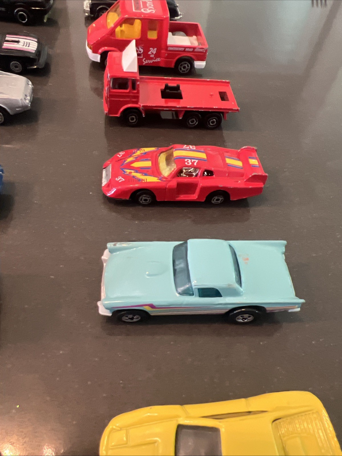 Lot Of 32 Diecast & Plastic Vintage Cars Trucks Mixed Brands See Description