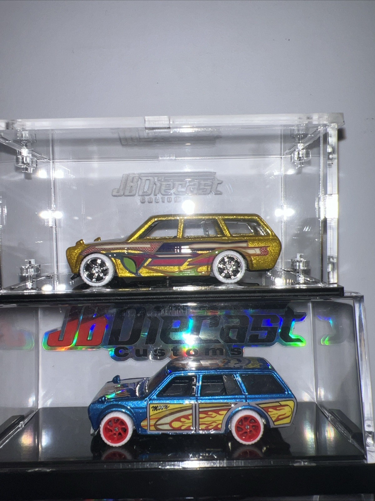 Lot Of 3 Custom 1971 Datsun 510 Wagon JB Diecast Customs Hotwheels See Pics!