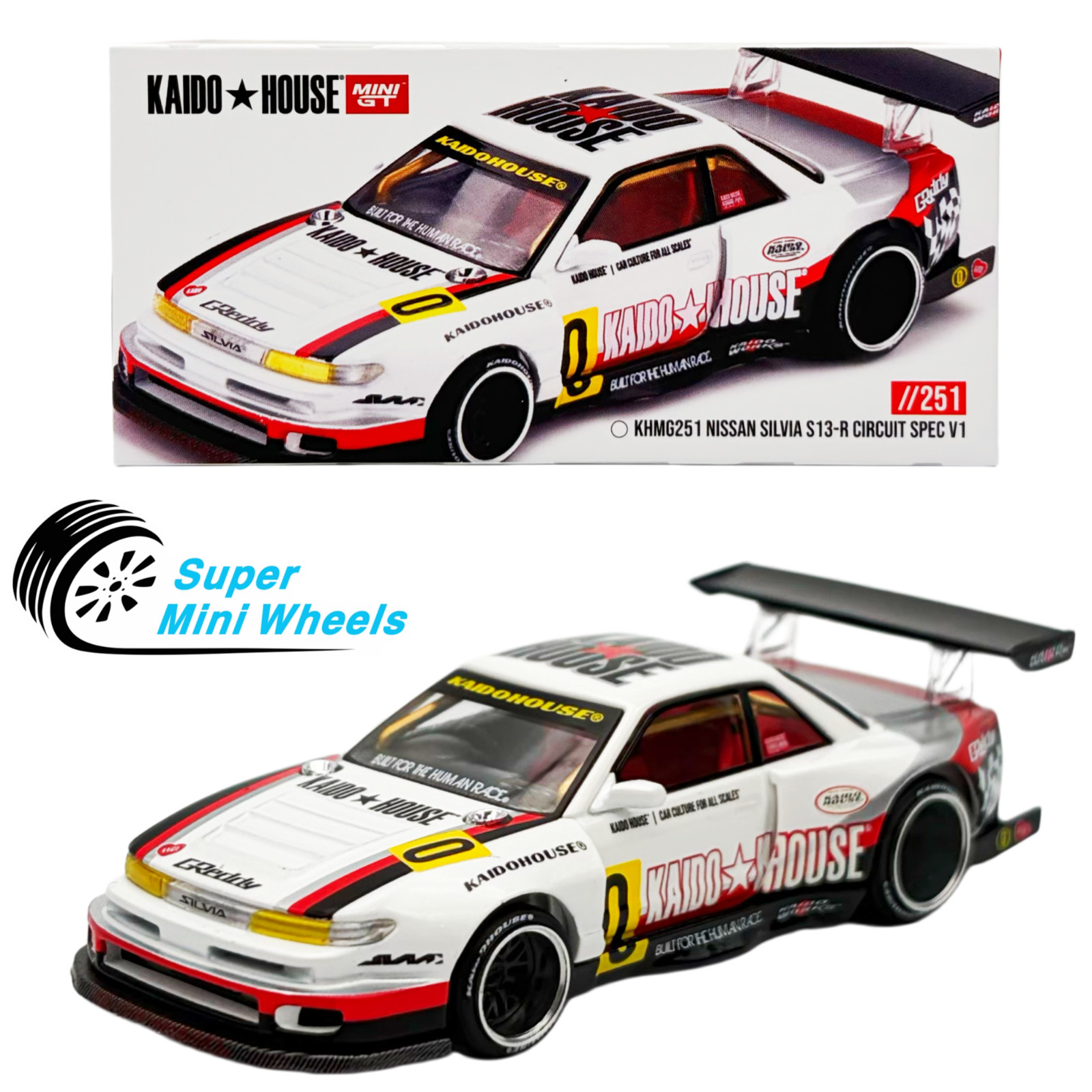 Kaido House x Mini GT 1:64 Nissan Silvia S13-R Circuit Spec V1 #251